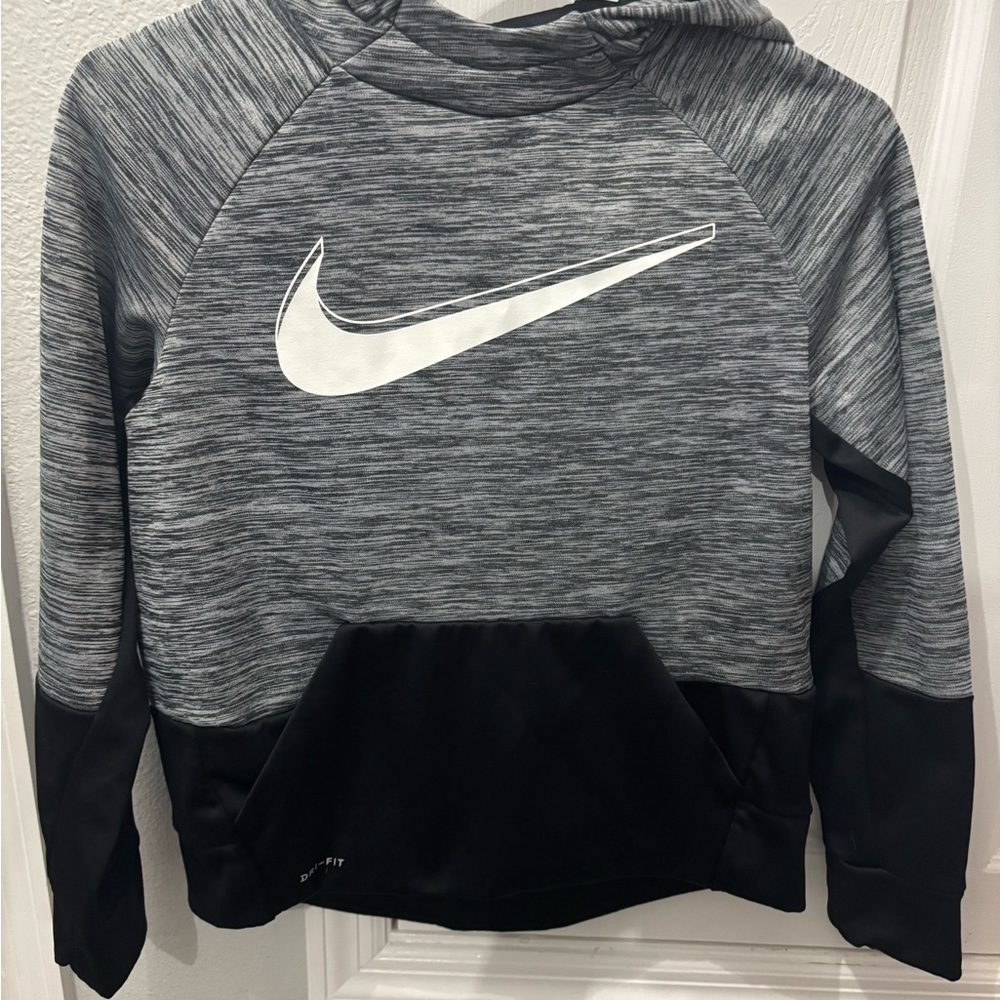 Nike Gray and Black Kids Hoodie
